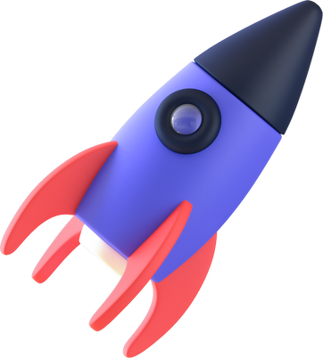 3D Floating Element Rocket
